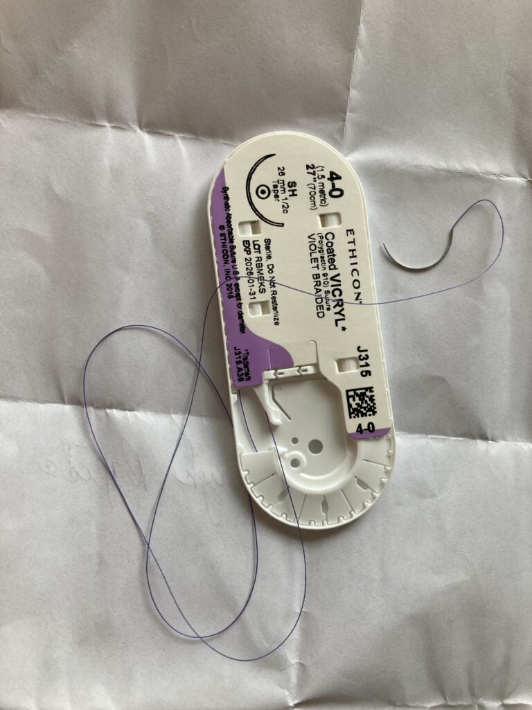 dyed VICRYL suture