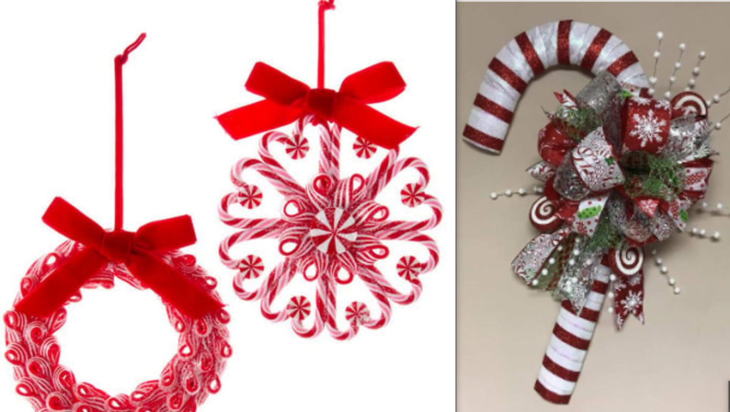 Candy Cane wreath.