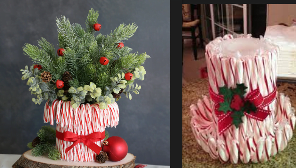 Candy cane center piece