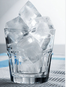 ice cubes in a glass