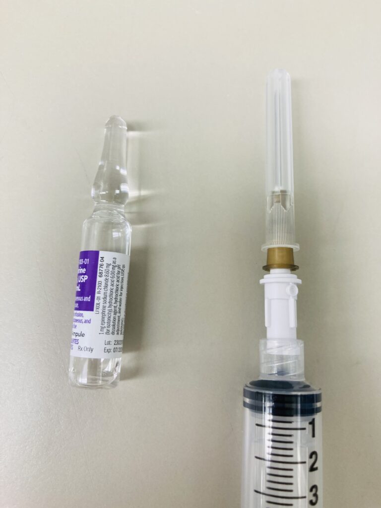Medication with Glass Ampoule