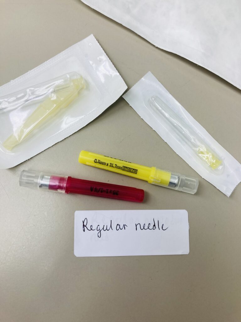 different types of regular hypodermic needles