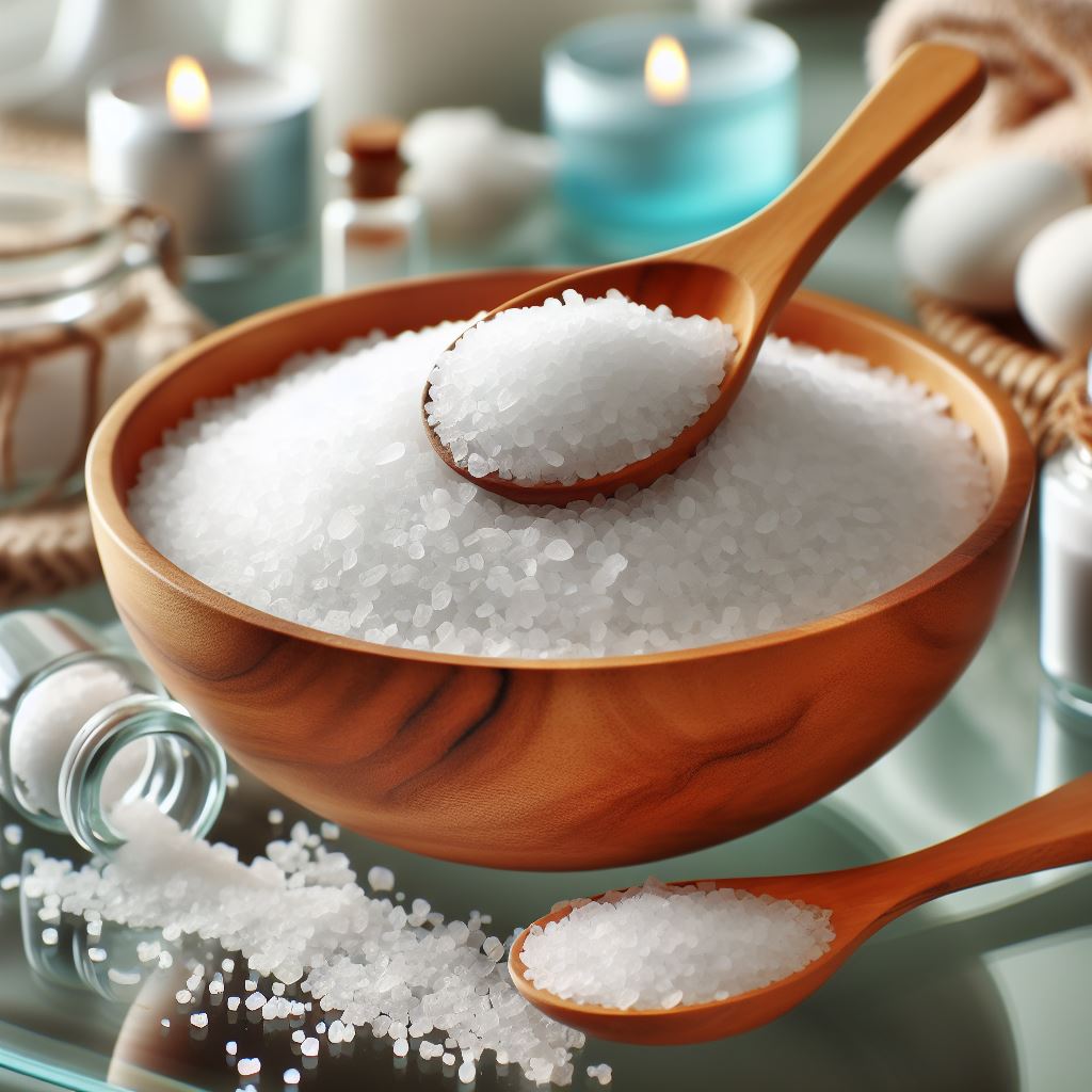 Epsom salt grains are coarse