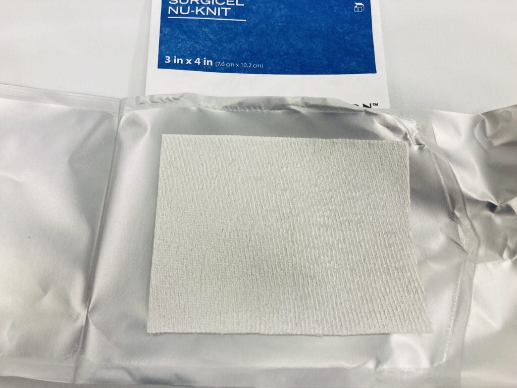 NU-KNIT in its sterile packet