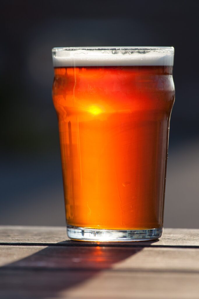 A Glass of draught beer
